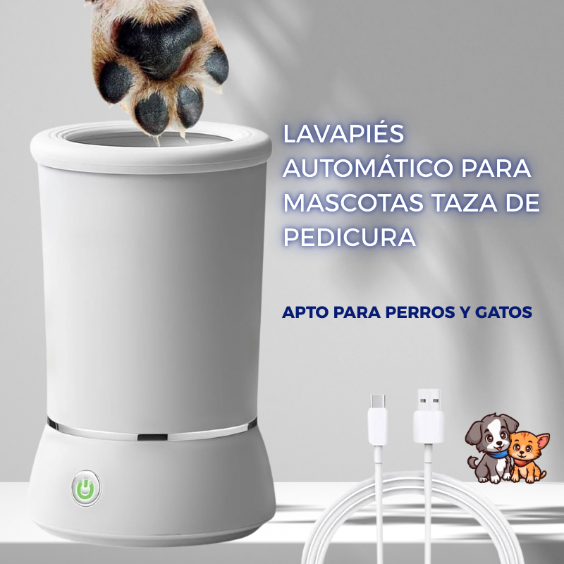 Limpiador y masajeador automático de patas para mascotas
