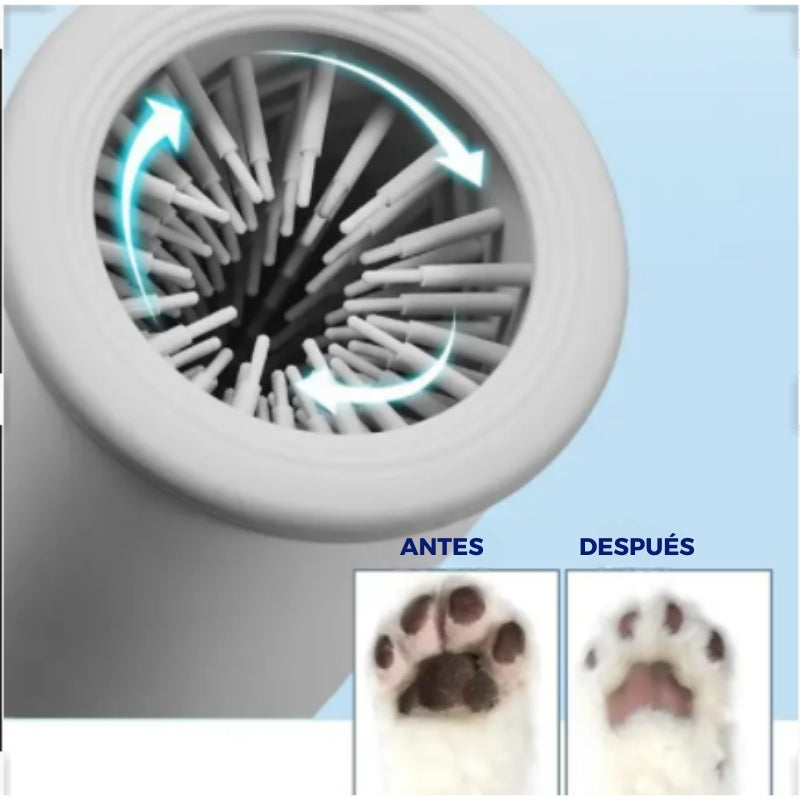Limpiador y masajeador automático de patas para mascotas