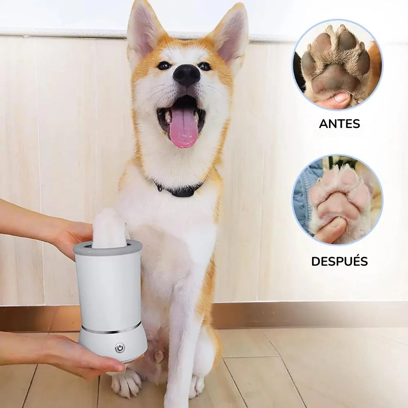Limpiador y masajeador automático de patas para mascotas